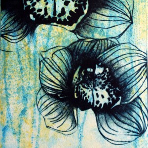 Two_tone_Melody_2015_Collograph_Drypoint_&_Etching_35_x_23.4cm_1of1