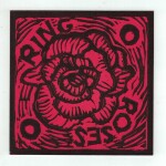 45 Cherylin Scalia Ring O' Roses', 2020Two plate linoleum print, 12 x 12cm The origins of 'Nursery Rhymes' have always fascinated me (in this case 'Ring O'Ring of Roses'). Were they made up to reflect the social conditions of the times (politics or plague) or just fun nonsensical rhymes? I wonder what rhymes (if any) might be remembered from this particular period in time.Current bid as at 3:30pm 13 November 2020: $20